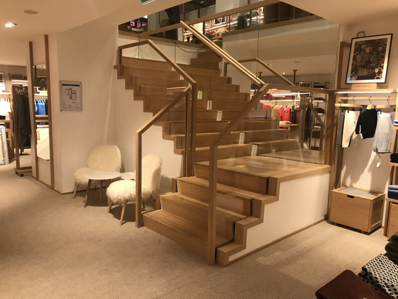 Escalier chêne massif