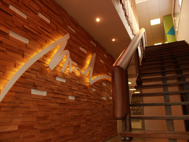 Habillage mural briquettes